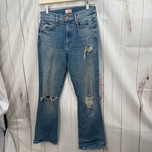 Mother Women’s 27 The Insider Crop Bloom and Doom Jeans Stretchy